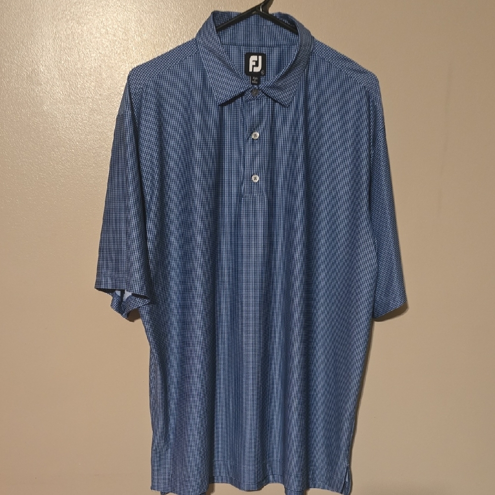 Footjoy Golf Polo Shirt Blue Mens Size XL